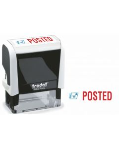 Trodat Office Printy 4912 Self Inking Word Stamp POSTED 46x18mm Blue/Red Ink - 77303