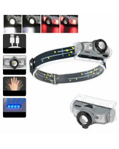 LED Sensor Headlamp USB Rechargeable Headlight Outdoor Waterproof Camping Torch Lights For Camping Cycing Fishing