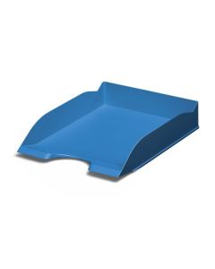 Durable ECO Stackable Office Letter Tray - 80% Recycled Plastic & Blue Angel Certified - Filing Tray Desk Organiser for A4 Documents - Blue - 775606