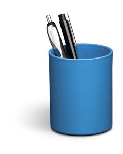 Durable ECO Desk Pen Holder - 80% Recycled Plastic & Blue Angel Certified - Office & Classroom Organiser Pencil Pot - Blue - 775906