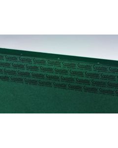 Rexel Crystalfile Classic A4 Suspension File Manilla 15mm V Base Green (Pack 50) 78045