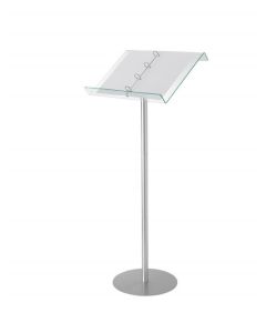 Deflecto Lectern Floor Stand with Ring Binder - Green Tinted Glass Effect Acrylic Lectern - 79066