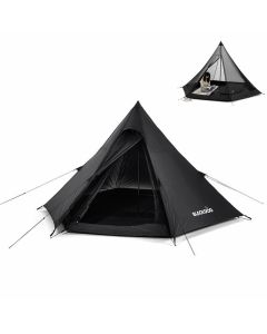 Naturehike BlackDog Hexagonal Pyramid Tent Outdoor Camping 3-4 People Large Space Nature hike Camp Tourist Dinner Picnic Tent