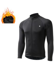 Winter Cycling Jacket Men's MTB Bicycle Jersey Windproof Reflective Fleece Lining Breathable Sports Mountain Bike Clothes