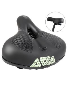 WEST BIKING Thicken Widen Bicycle Saddle Breathable Shock-absorbing Road MTB Bike Seat Reflective Soft Pad Cushion For Bicycle