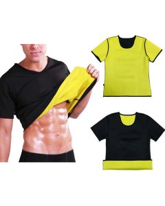 Body Shaper Sweat Waist Trainer Shirt Sports Neoprene Gym Workout Exercise Fitness Running Breathable Slimming Hot Sweat For Men Waist Back Abdomen