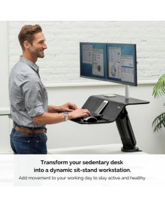 Fellowes Lotus RT Sit Stand Workstation Dual Black 8081601