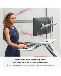 Fellowes Lotus RT Sit Stand Workstation Dual White 8081801