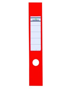 Durable ORDOFIX Self-Adhesive Spine Labels - Perfect for Lever Arch Files & Folders - 60x390mm - Red (Pack 10) - 809003
