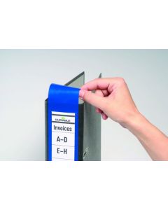 Durable ORDOFIX Self-Adhesive Spine Labels - Perfect for Lever Arch Files & Folders - 60x390mm - Blue (Pack 10) - 809006