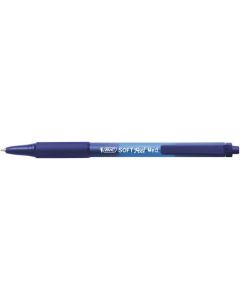 Bic SoftFeel Clic Retractable Ballpoint Pen 1mm Tip 0.32mm Line Blue (Pack 12) - 8373982