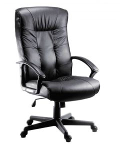 Gloucester High Back Leather Faced Executive Chair Black - 8507