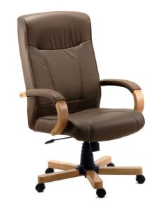 Richmond Bonded Leather Faced Executive Office Chair Brown - 8511HLWBN