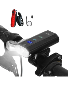 Astrolux BL03 XPG LED 1200LM Bike Headlight + 4 Modes USB Taillight 6000mAh High Capacity Power Bank Dual Distance Beam Bike Light USB Rechargeable LED Bicycle Handlebar Flashlight for Electric Bike Electric Scooter