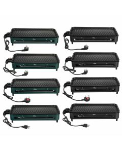 1500W 110V/220V Nonstick Electric Indoor Smokeless Grill Portable BBQ Grills with Recipes, Fast Heating, Adjustable Thermostat, Easy to Clean