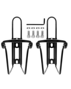 2pcs Aluminum Bike Water Bottle Cages, Adjustable Cycling Cup Drink Holder For Mountain Bicycle Road Bike