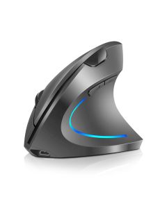 KEPUSI H1 Wireless Mouse 2.4G Wireless Vertical Shape 2400 DPI LED Lighting Mouse Mouse Hand Prevention For Office Working