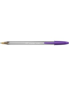 Bic Cristal Fun Ballpoint Pen 1.6mm Tip 0.42mm Line Purple (Pack 20) - 929055