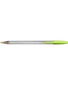 Bic Cristal Fun Ballpoint Pen 1.6mm Tip 0.42mm Line Lime Green (Pack 20) - 927885