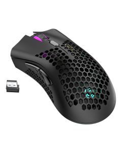 K-snake BM600 2.4G Wireless Rechargeable Mouse Hollow Honeycomb 1600DPI 7 Buttons Ergonomic RGB Optical Mice for Computer Laptop PC Gamer