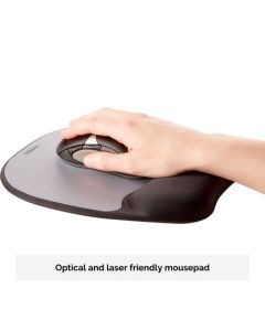 Fellowes Memory Foam Mouse Pad and Wrist Rest Silver 9175801