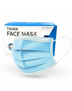 50PCS 3 Layers Disposable Face Masks Facial Mask Breathable Blue Elastic Earloop Safety Masks Anti-Dust