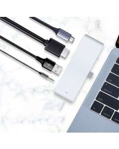 Mindpure USB Hub Multifunctional Type-C to USB3.0+HDMI+AUDIO3.5+PD Data Transimitting Speed High Temperature Resistance For Laptop
