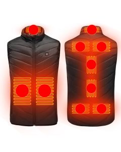 TENGOO HV-09 Unisex 3-Gears Heated Jackets USB Electric Thermal Clothing 9 Places Heating Winter Warm Vest Outdoor Heat Coat Clothing