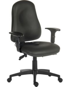 Ergo Comfort Air High Back PU Ergonomic Operator Office Chair with Arms Black - 9500AIR-PU/0270