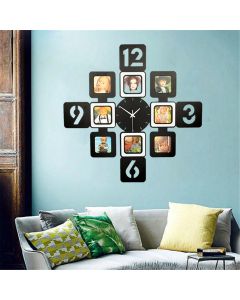 70x70cm Living Room Bedroom Wall Clock Photo Frame Time Modern Trendy Latest Silent Big Christmas Gift Marriage Anniversary Present