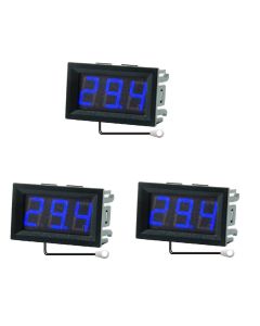3Pcs 0.56 Inch Mini Digital LCD Indoor Convenient Temperature Sensor Meter Monitor Thermometer with 1M Cable -50-120 DC 5-12V