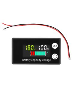 Waterproof Battery Capacity Indicator DC8-100V Lead Acid Lithium LiFePO4 Car Battery Tester Meter 12V 24V 48V