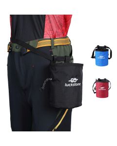 Outdoor Adjustable Waist Belt Chalk Bag Mg Powder Storage Pouch for Rock Climbing Gym