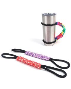 0OZ Adjustable Nylon Paracord Water Cup Tumbler Handle Bottle Ring Rope Survival Strap