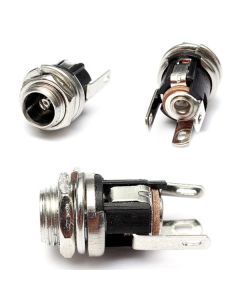 5.5mm X 2.1mm DC Power Supply Metal Jack Audio Socket With Nut And Washer