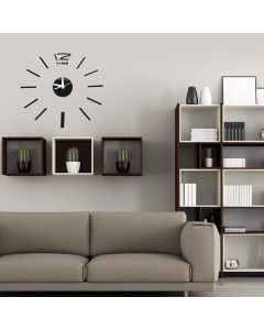 3D DIY Acrylic Mirror Sticker Wall Clock For Home Decoration Living Room Art Clock