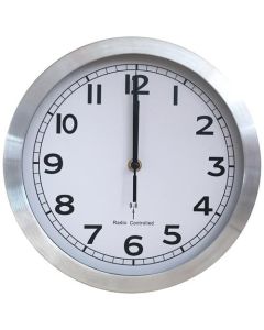 Seco Radio Controlled Aluminium Wall Clock 255mm Diameter - A1028RC