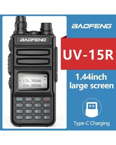 2022 Baofeng UV-15R Walkie Talkie 10W High Power 999 Channels Dual Band UHF VHF Radios Transmitter USB Charger Two Way Radio