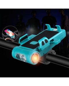 BIKIGHT 5-in-1 2000mAh/3500mAh 500LM Bike Light USB Rechargeable Power Bank Waterproof Phone Holder Headlight With Bike Horn