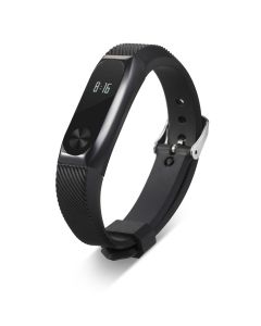 Replacement 14mm Rubber Strap Metal Case  Bracelet Wristband for Xiaomi Miband 2 Non-original