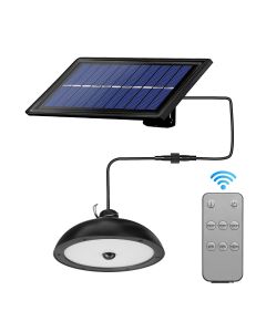 50W 900LM Solar Wall Lamp with Remote Control Polycrystalline Induction Pendant Light Waterproof Super Bright Outdoor Garden Yard Camping