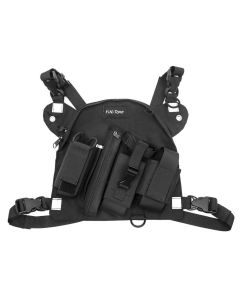 Tactical Harness Front Pack Bag Case Pouch Carry Holster for Kenwood Motorolas TYT Baofeng Walkie Talkie Vest Rig Chest Bag