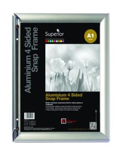 Seco A1 Brushed Aluminium Snap Frame Silver - AM-A1SV