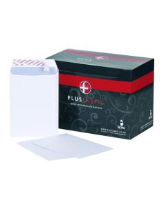 Plus Fabric Pocket Envelope C5 Peel and Seal Plain Easy Open Power-Tac 120gsm White (Pack 500) - B26139