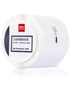 Deli 1 Roll Label Paper White Price Tag Paper Supermarket Grocery Shops Paper Stickers for Label Printer