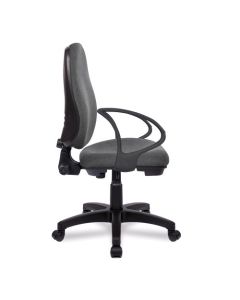 Nautilus Designs Java 100 Medium Back Single Lever Fabric Operator Office Chair With Fixed Arms Grey - BCF/I300/GY/A