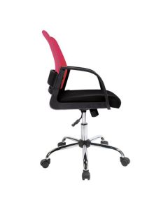 Nautilus Designs Calypso Medium Mesh Back Task Operator Office Chair With Fixed Arms Raspberry - BCM/F1204/RB
