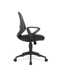 Nautilus Designs Lattice Medium Mesh Back Task Operator Office Chair With Fixed Arms Black - BCM/K116/BK