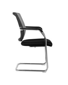 Nautilus Designs Nexus Designer Medium Back Two Tone Mesh Visitor Chair Sculptured Lumbar/Spine Support & Fixed Arms Black - BCM/K512V/BK