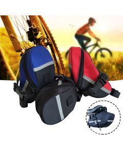 BIKIGHT Bike Saddle Bag Bicycle Seat Rear Bag PU Leather Waterproof Tail Storage Bag Outdoor Cycling Bicycle Bag